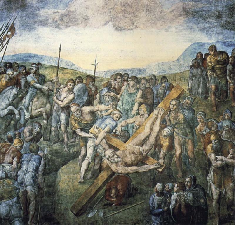 Michelangelo Buonarroti The crucifixion of the Hl. Petrus